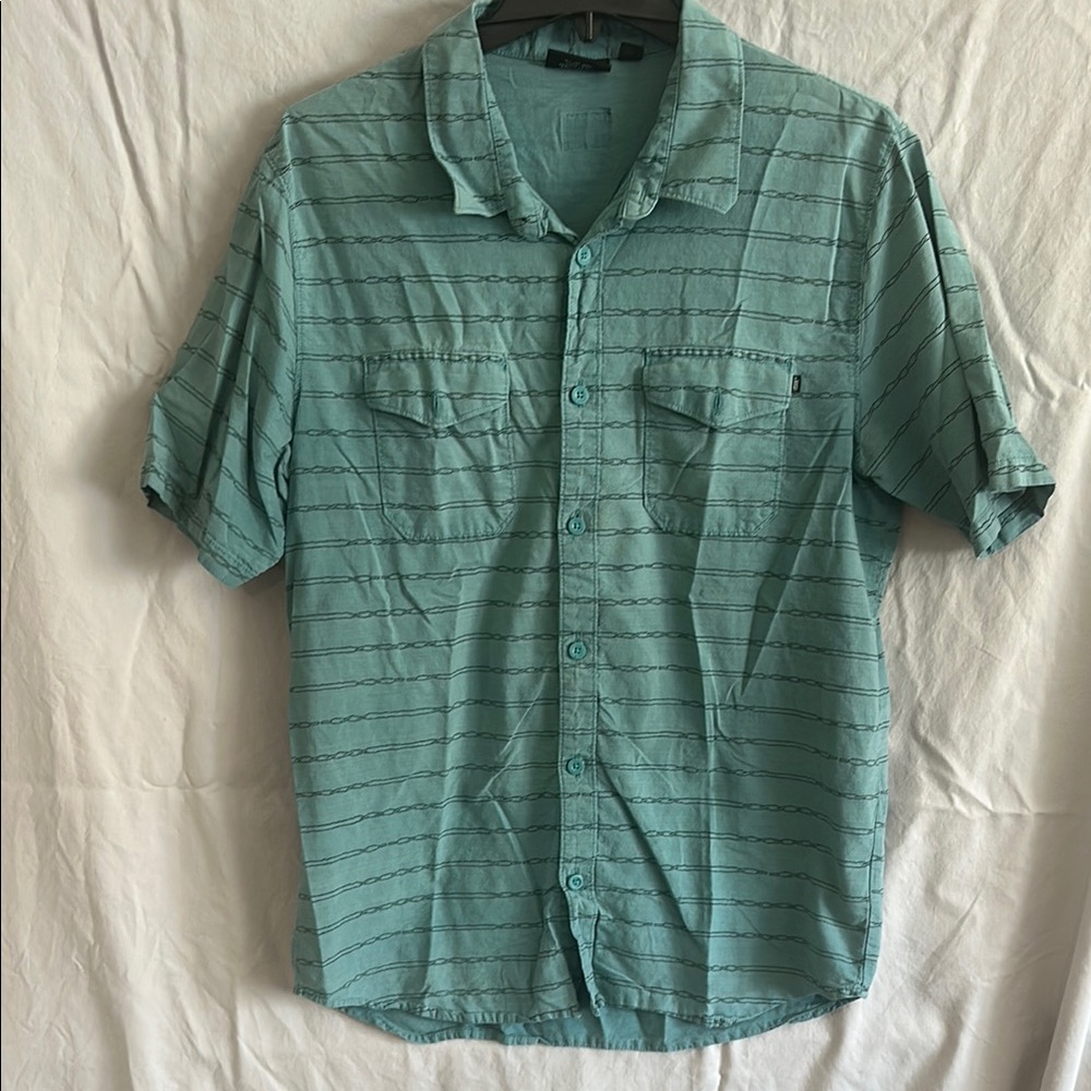 Vans Men's Teal Button-Up Shirt